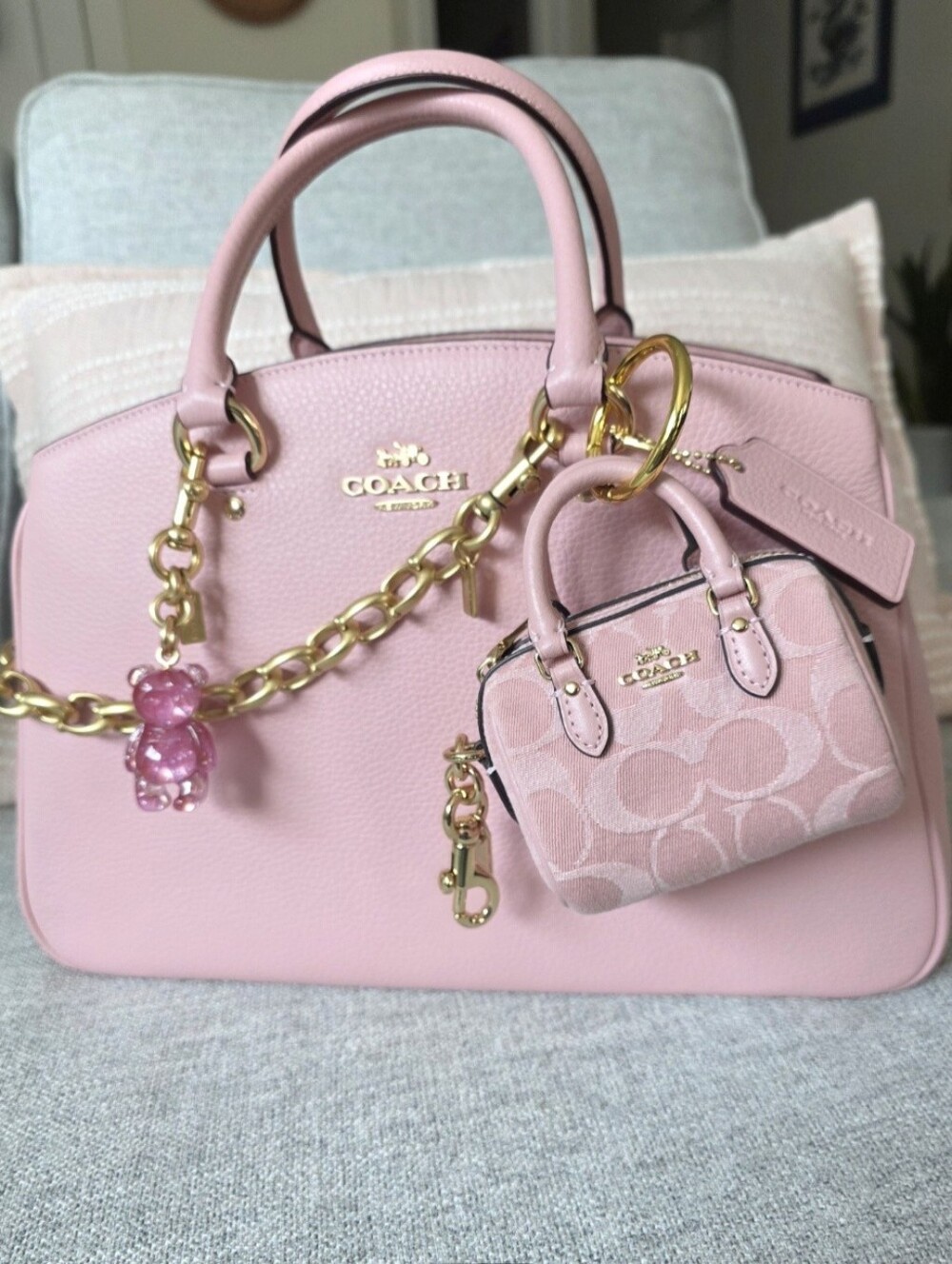 Coach Savannah Carryall Powder Pink